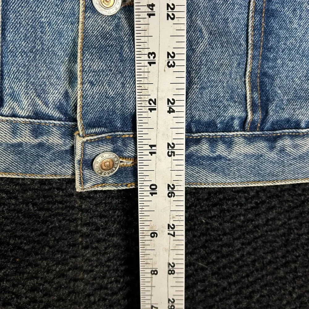 Vintage BUM Equipment‎ Denim Vest Blue Jean Jacket Gorpcore Utility Mens Size M